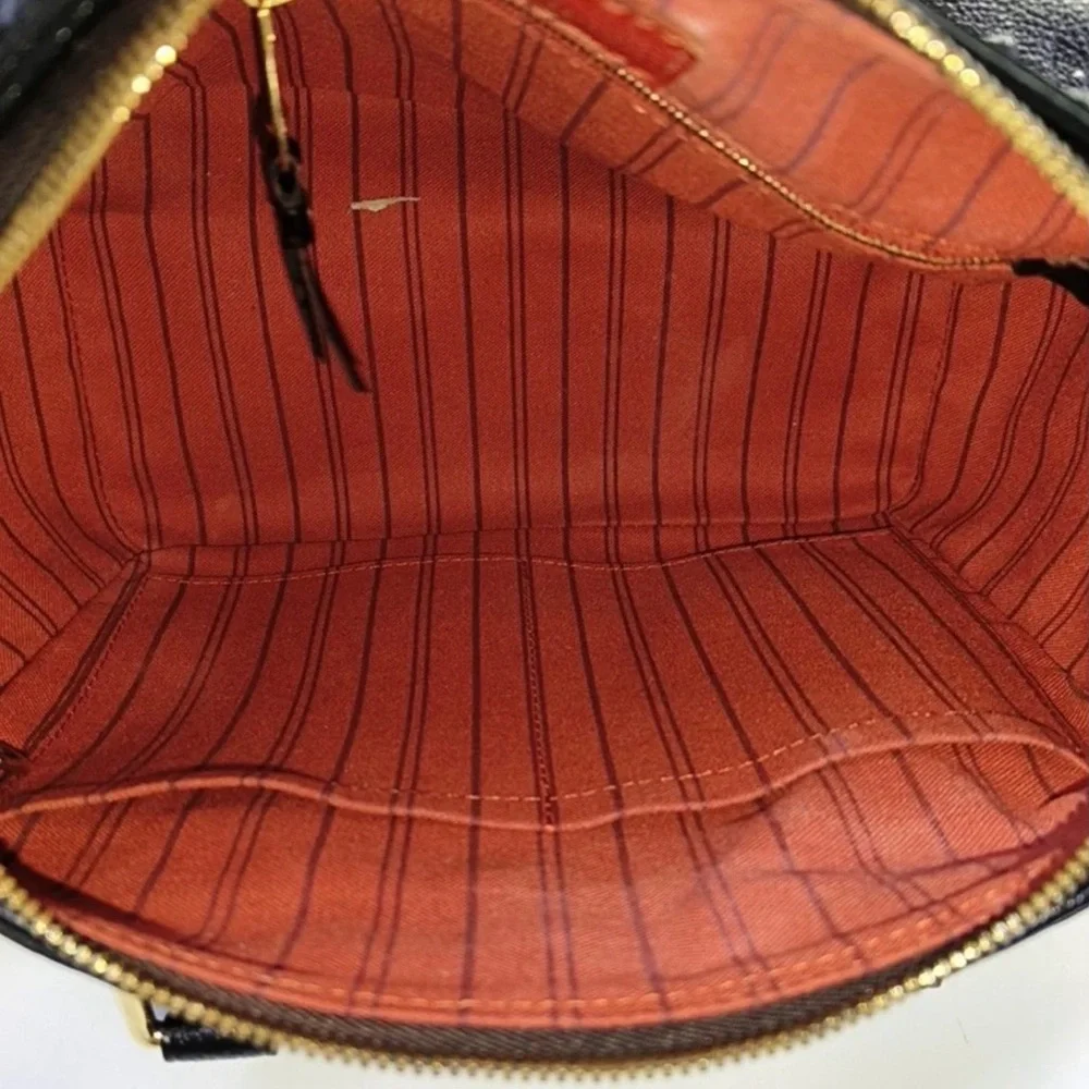 Louis Vuitton Black Embossed Satchel